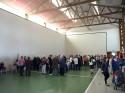 Le repas dans la salle des fêtes