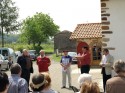De gauche à droite : M. le curé d'Arancou, M. Bouchasson, M. Bordes, M. Loubet et M. Grenet